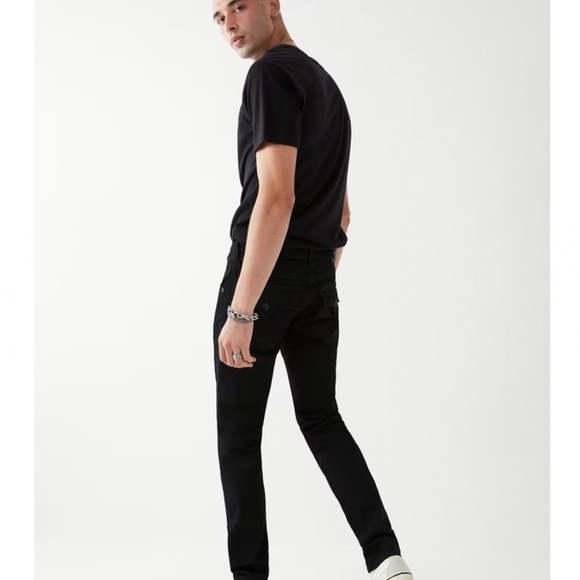 NWT Teen Boy True Religion Black Cotton Jeans - Rocco Skinny Size 14 Inseam 29" - Picture 4 of 11